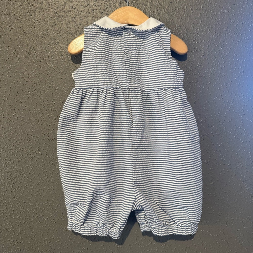 Carriage Boutique Nautical Sailboat Smocked Bubble Romper - Picture 8 of 10